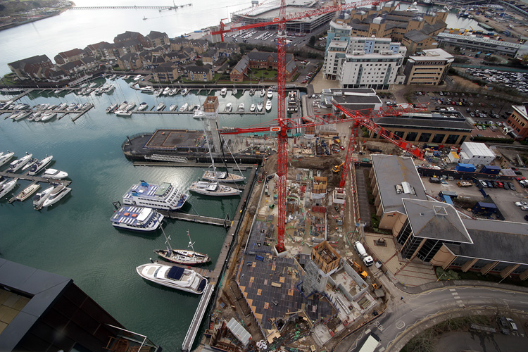 Construction noise monitoring at Ocean Village, Southampton for Bouygues